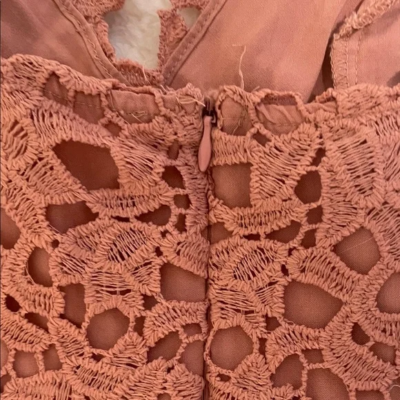 Astr Lace A-Line Midi Dress in Pink Mauve - Picture 5 of 8